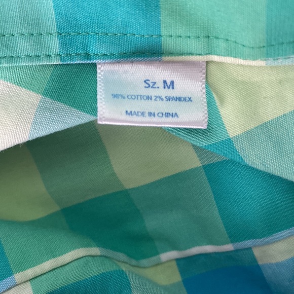 Southern Tide Checkered Button Down Shirt Size Medium - Picture 6 of 8